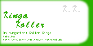 kinga koller business card